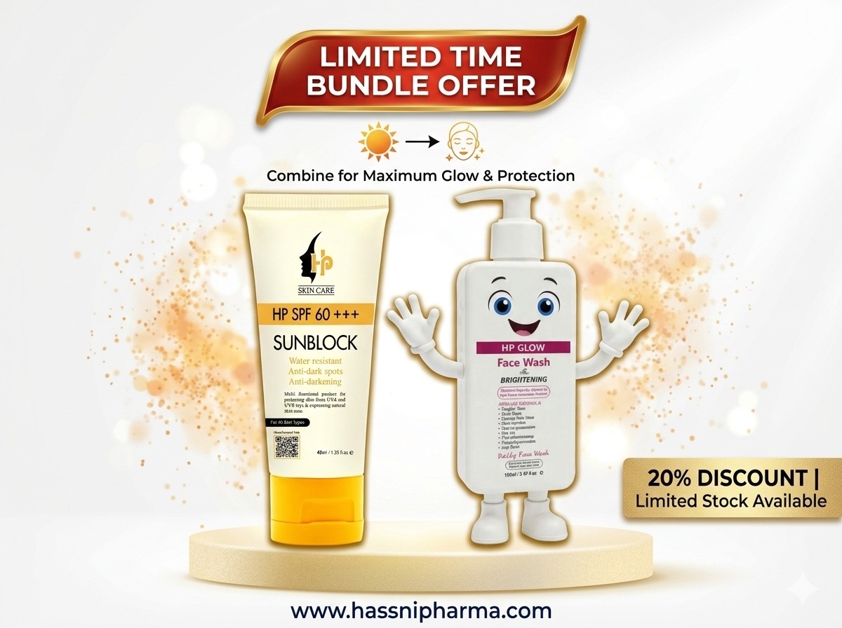 HP Glow Facewash + HP SPF 60+++ Sunblock